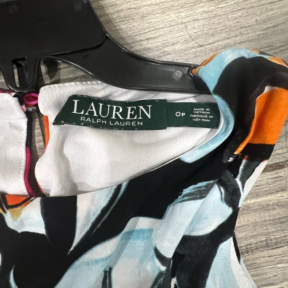 Lauren Ralph Lauren Multicolor Floral Mini Dress EUC Pop of Colors Beautiful - Picture 3 of 3